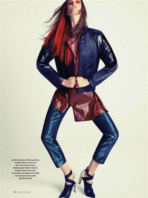 The New Shapes in Elle Canada with Amanda Laine wearing 